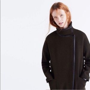 Madewell city grid coat in dark green size 2